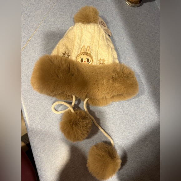 Pop Land Warm Fluffy Holiday Series LABUBU Plush Hat main image 5
